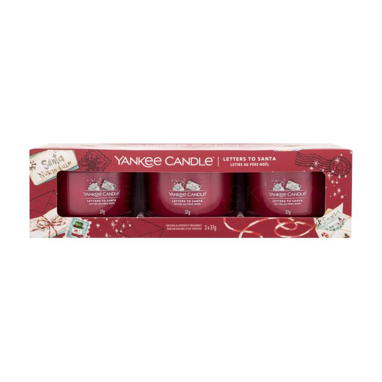 Yankee Candle Letters To Santa Darčeková kazeta vonná sviečka 3 x 37 g