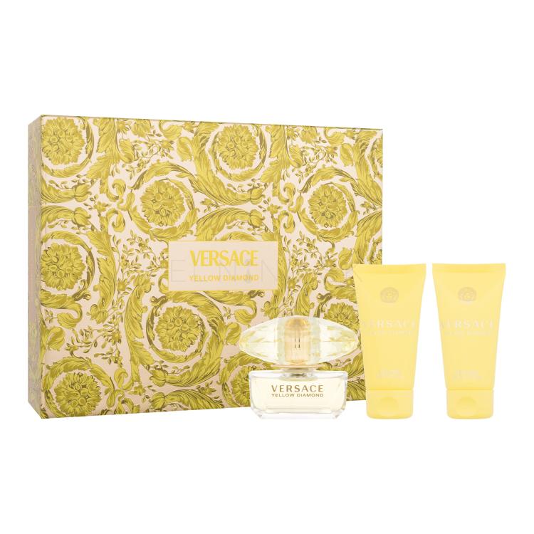 Versace Yellow Diamond Darčeková kazeta toaletná voda 50 ml + telové mlieko 50 ml + sprchovací gél 50 ml