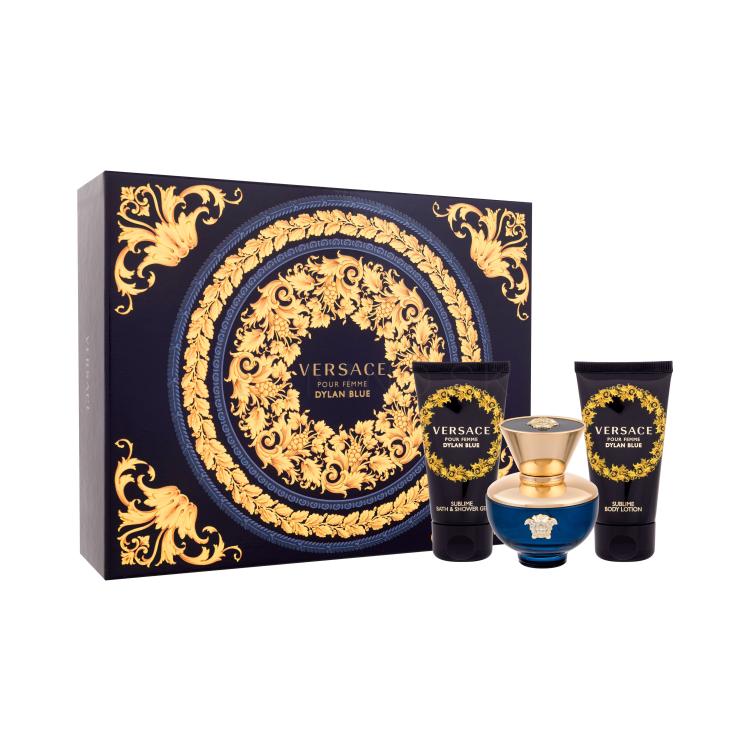 Versace Pour Femme Dylan Blue Darčeková kazeta parfumovaná voda 50 ml + telové mlieko 50 ml + sprchovací gél 50 ml