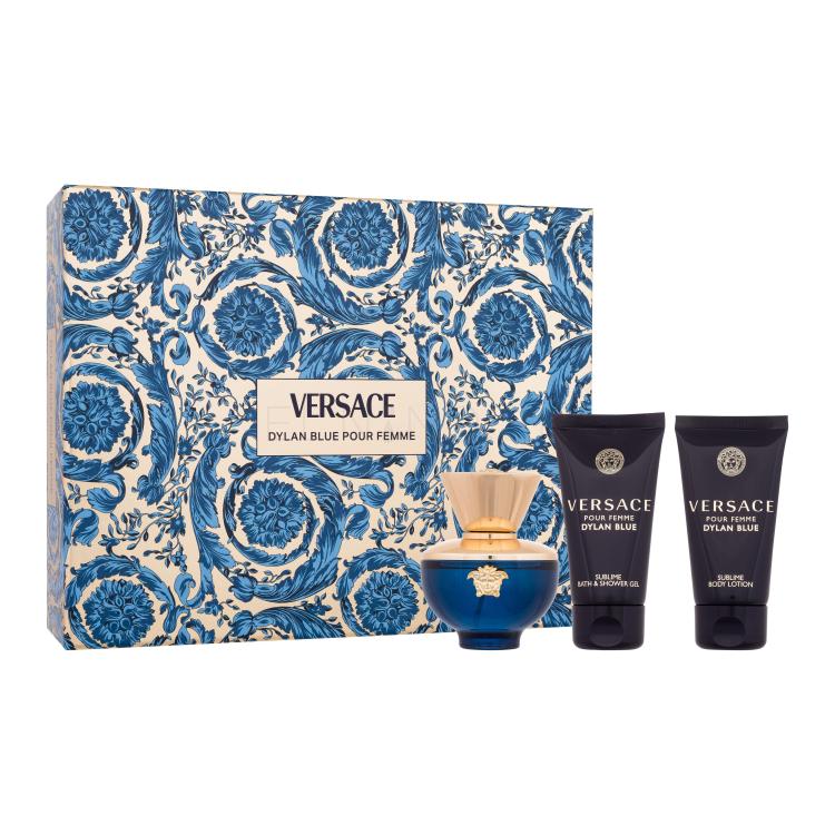 Versace Pour Femme Dylan Blue Darčeková kazeta parfumovaná voda 50 ml + telové mlieko 50 ml + sprchovací gél 50 ml