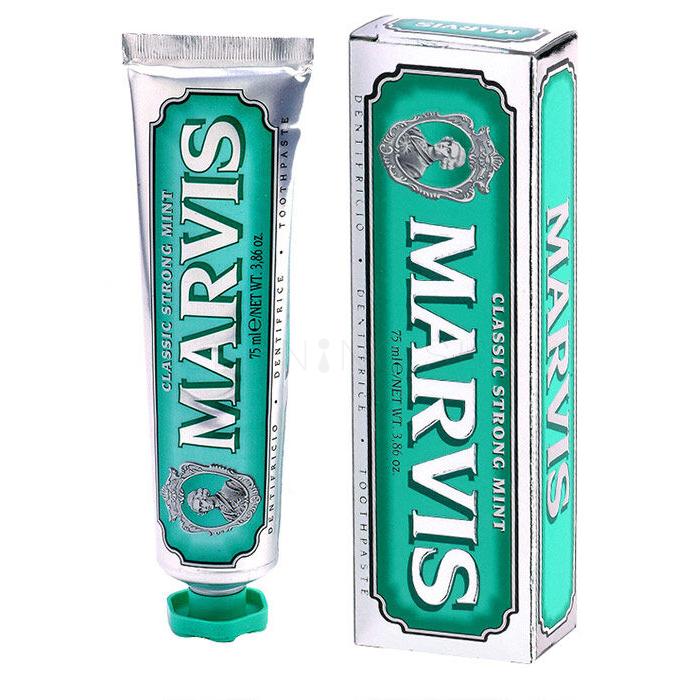 Marvis Classic Strong Mint Zubná pasta 25 ml poškodená krabička