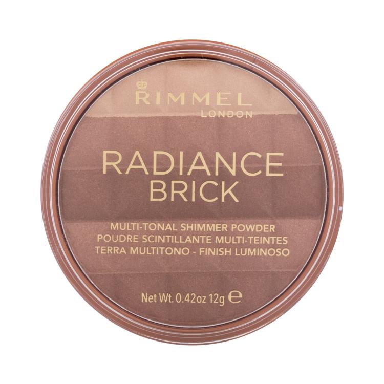 Rimmel London Radiance Brick Bronzer pre ženy 12 g Odtieň 002 Medium poškodená krabička