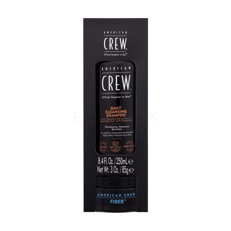 American Crew Daily Cleansing Darčeková kazeta šampón Daily Cleansing Shampoo 250 ml + pasta na vlasy Fiber 85 g