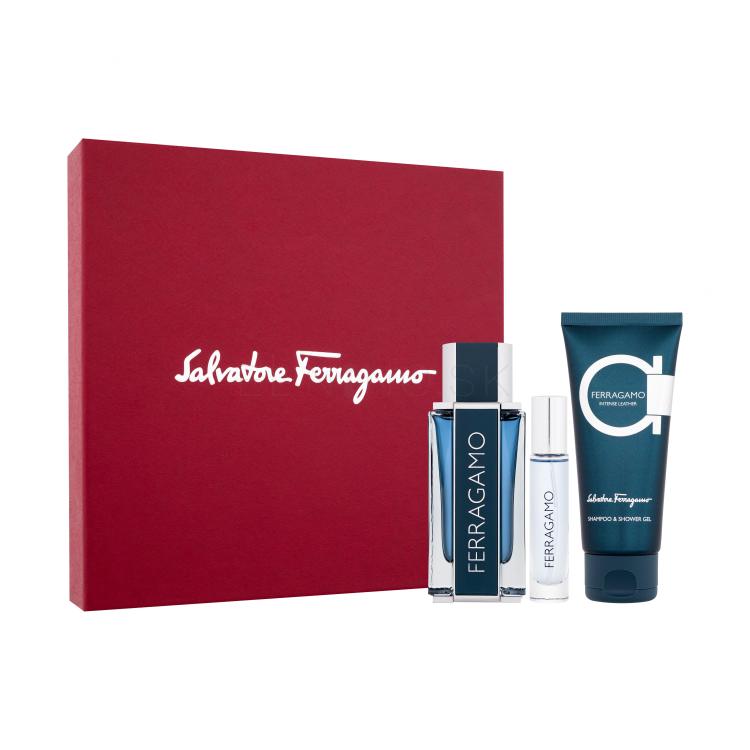 Ferragamo Ferragamo Intense Leather Darčeková kazeta parfumovaná voda 100 ml + sprchovací gél 100 ml + parfumovaná voda 10 ml