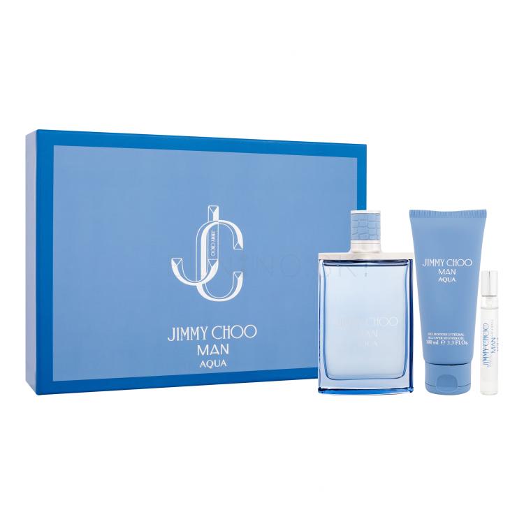 Jimmy Choo Man Aqua Darčeková kazeta toaletná voda 100 ml + toaletná voda 7,5 ml + sprchovací gél 100 ml