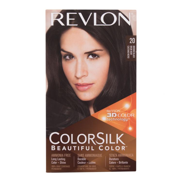 Revlon Colorsilk Beautiful Color Farba na vlasy pre ženy 59,1 ml Odtieň 20 Brown Black poškodená krabička