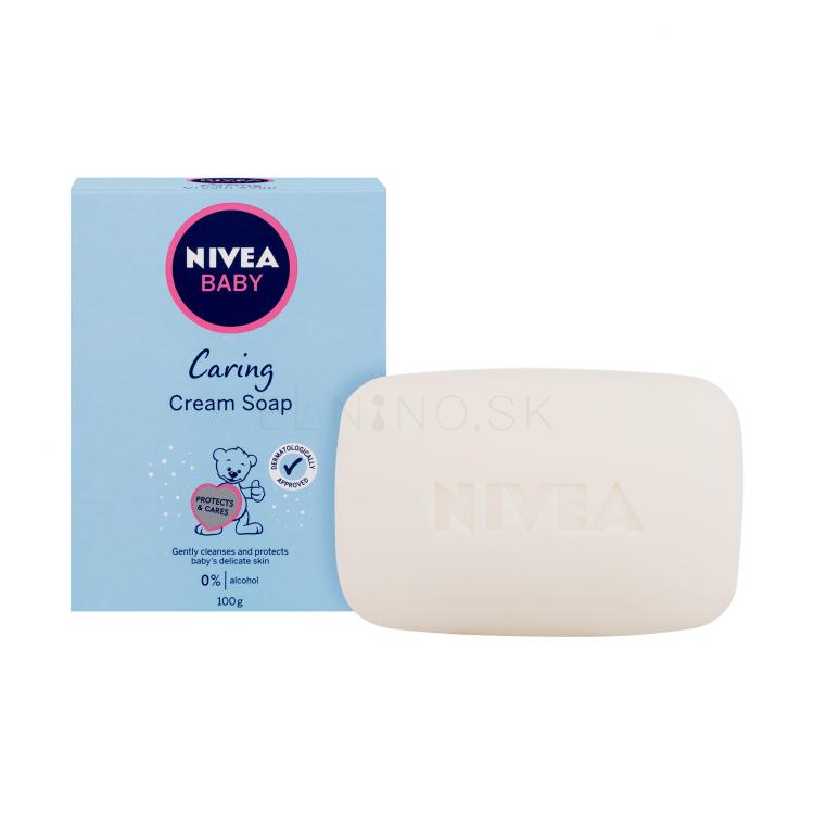 Nivea Baby Caring Cream Soap Tuhé mydlo pre deti 100 g