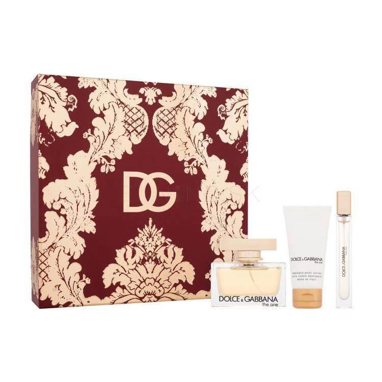 Dolce&amp;Gabbana The One Darčeková kazeta parfumovaná voda 75 ml + telové mlieko 50 ml + parfumovaná voda 10 ml