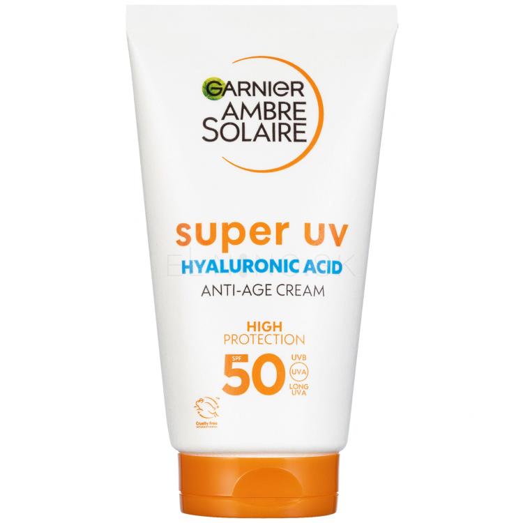 Garnier Ambre Solaire Super UV Hyaluronic Acid Anti-Age Cream SPF50 Opaľovací prípravok na tvár 50 ml