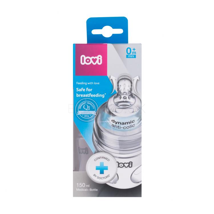 LOVI Medical+ Bottle 0m+ Mini Dojčenská fľaša pre deti 150 ml