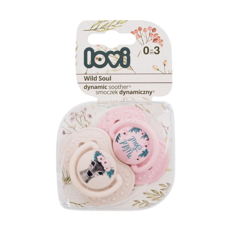 LOVI Wild Soul Dynamic Soother Girl 0-3m Cumlík pre deti 2 ks