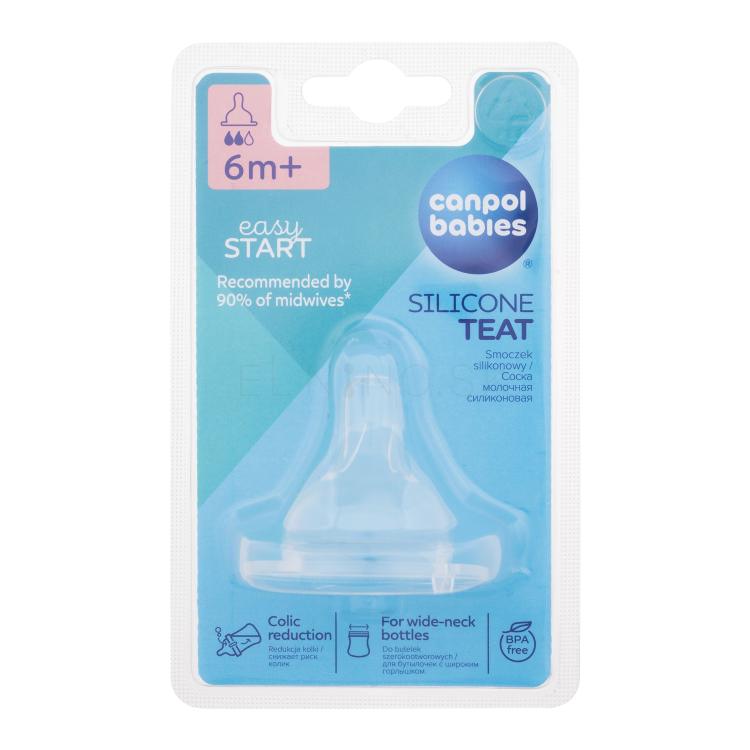 Canpol babies Easy Start Silicone Teat Medium 6m+ Cumlík na fľašu pre deti 1 ks