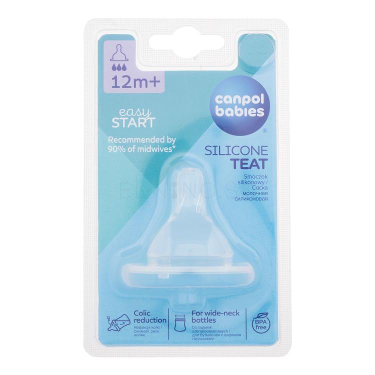 Canpol babies Easy Start Silicone Teat Fast 12m+ Cumlík na fľašu pre deti 1 ks