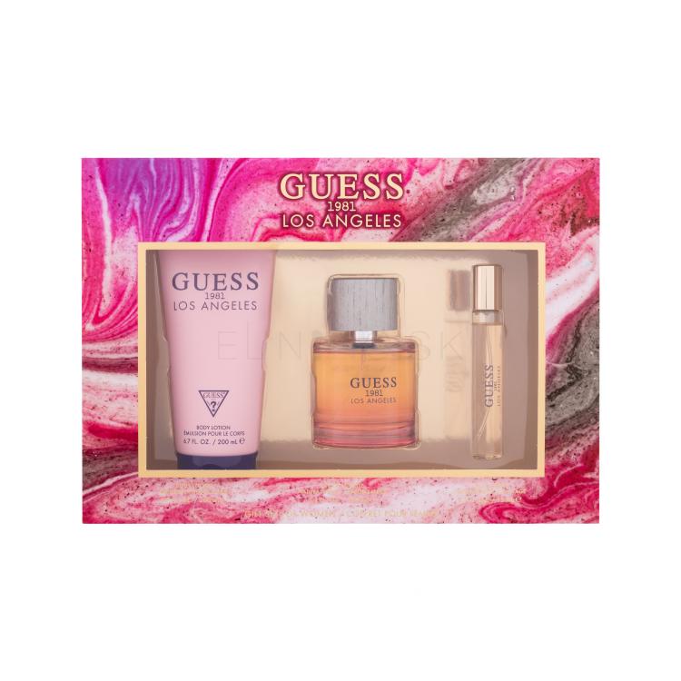 GUESS Guess 1981 Los Angeles SET2 Darčeková kazeta toaletná voda 100 ml + telové mlieko 200 ml + toaletná voda 15 ml poškodená krabička