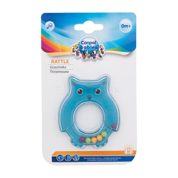 Canpol babies Rattle Owl Blue Hrkálka pre deti 1 ks