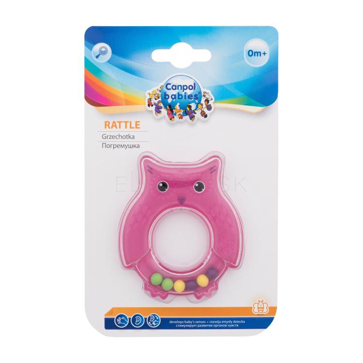 Canpol babies Rattle Owl Pink Hrkálka pre deti 1 ks