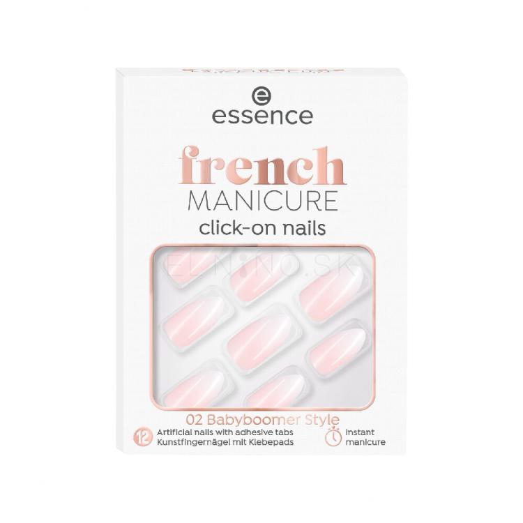 Essence French Manicure Click &amp; Go Nails Umelé nechty pre ženy Odtieň 02 Babyboomer Set