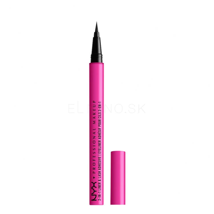 NYX Professional Makeup Jumbo Lash! 2in1 Liner &amp; Lash Adhesive Očná linka pre ženy 1 ml Odtieň 01 Black