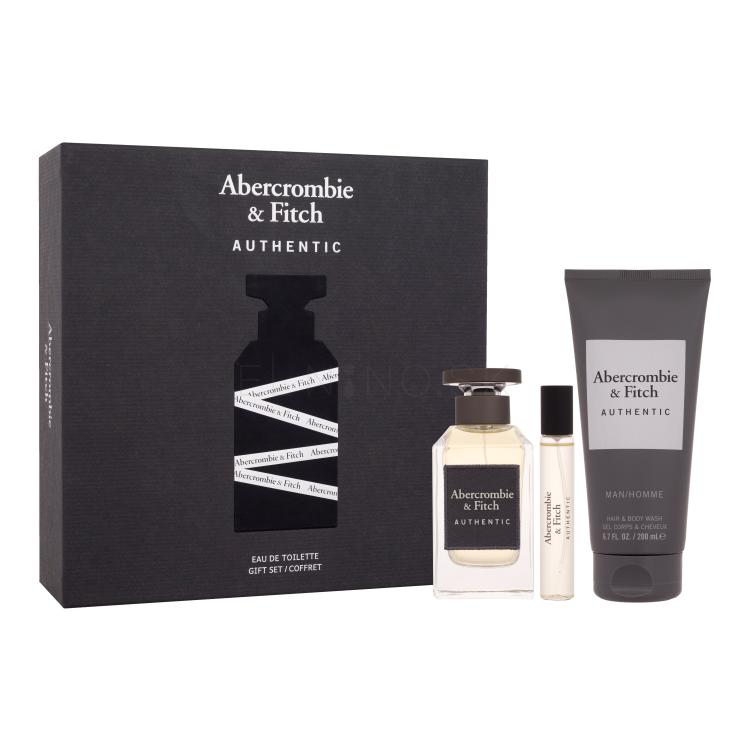 Abercrombie &amp; Fitch Authentic Darčeková kazeta toaletná voda 100 ml + toaletná voda 15 ml + sprchovací gél 200 ml