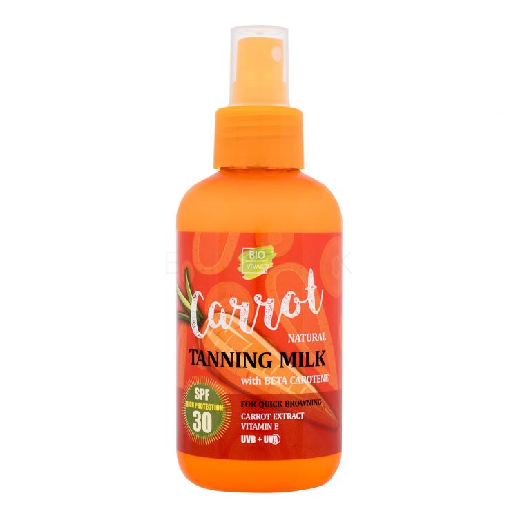 Vivaco Bio Carrot Tanning Milk SPF30 Opaľovací prípravok na telo 150 ml