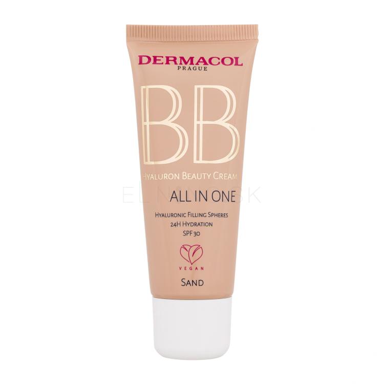 Dermacol BB Cream Hyaluron Beauty Cream All In One SPF30 BB krém pre ženy 30 ml Odtieň 01 Sand