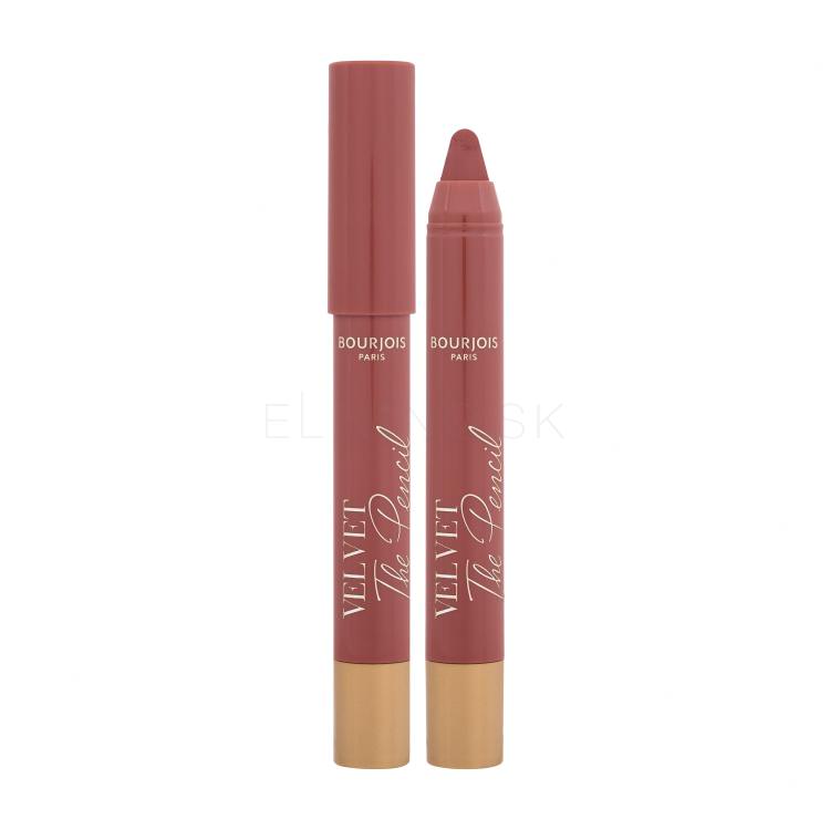 BOURJOIS Paris Velvet The Pencil Rúž pre ženy 1,8 g Odtieň 04 Less Is Brown