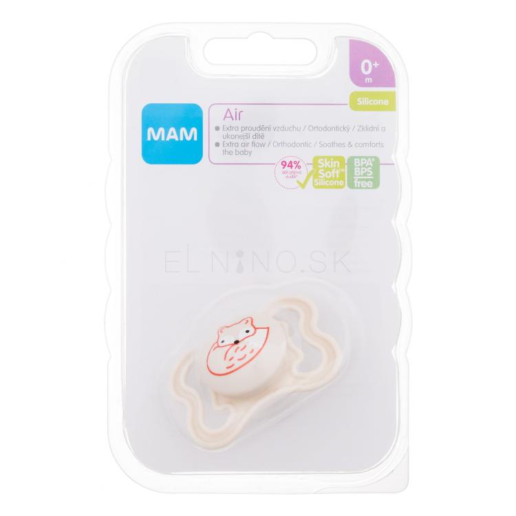 MAM Air Silicone Pacifier 0m+ Fox Cumlík pre deti 1 ks