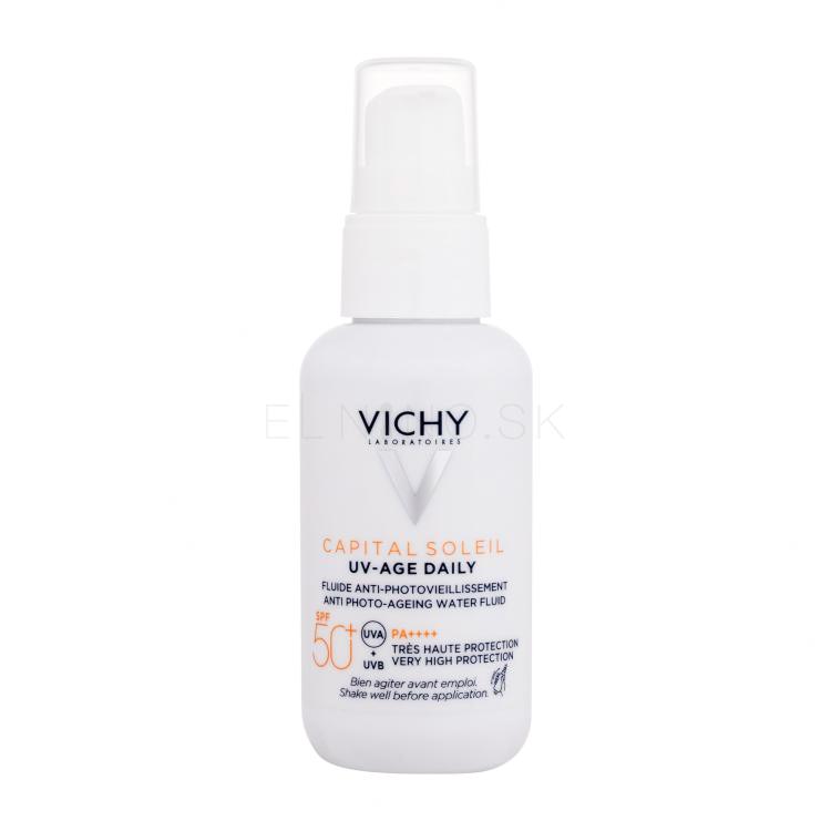 Vichy Capital Soleil UV-Age Daily Anti Photo-Ageing Water Fluid SPF50+ Opaľovací prípravok na tvár pre ženy 40 ml