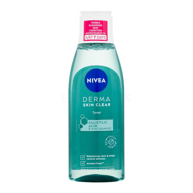 Nivea Derma Skin Clear Toner Pleťová voda a sprej pre ženy 200 ml