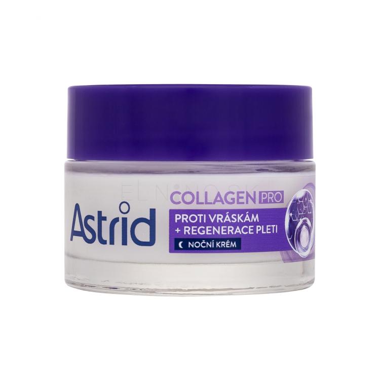 Astrid Collagen PRO Anti-Wrinkle And Regenerating Night Cream Nočný pleťový krém pre ženy 50 ml poškodená krabička