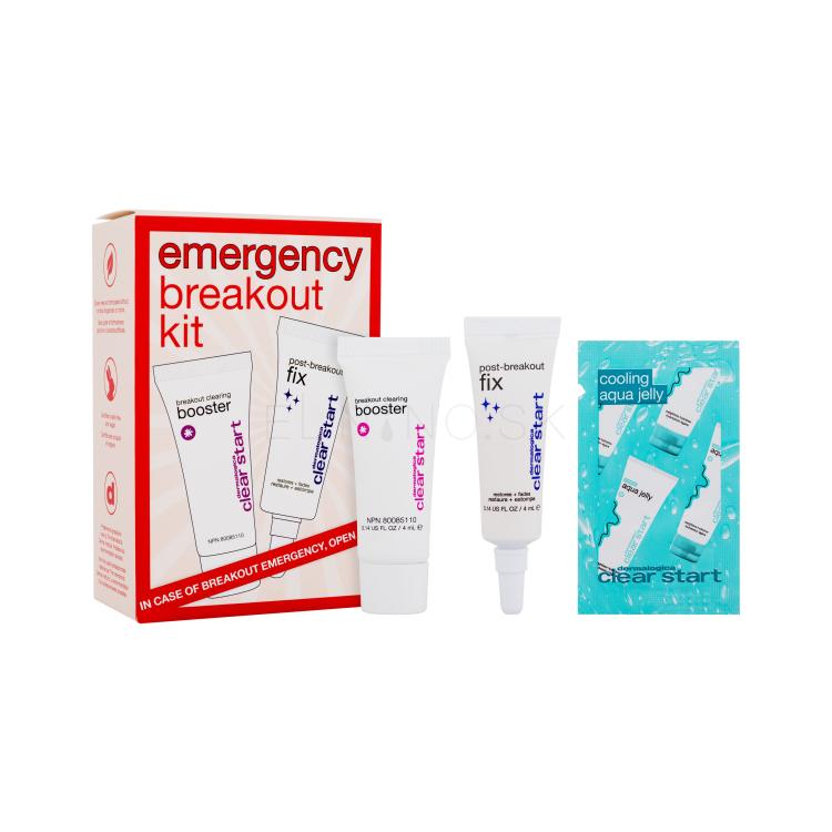 Dermalogica Clear Start Emergency Breakout Kit Darčeková kazeta pleťové sérum Clear Start Breakout Clearing Booster 4 ml + tyčinka na akné Clear Start Post-Breakout Fix 4 ml