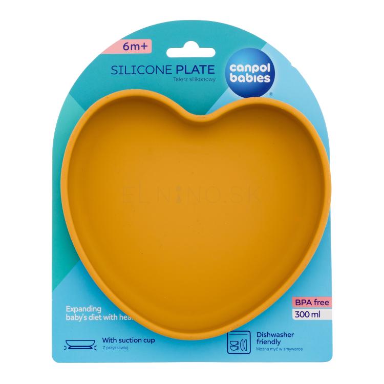 Canpol babies Silicone Suction Plate Yellow Riad pre deti 300 ml