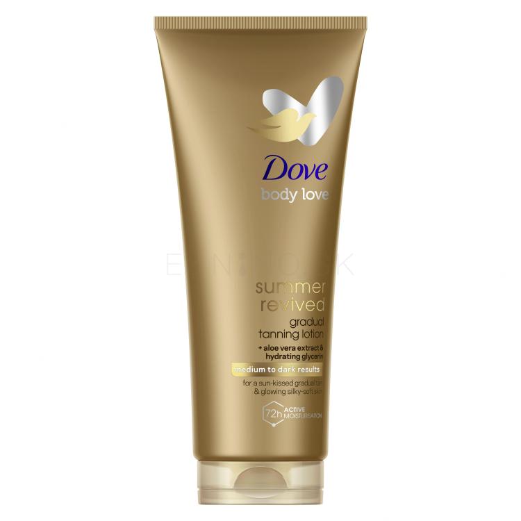 Dove Body Love Summer Revived Gradual Tanning Lotion Samoopaľovací prípravok pre ženy 200 ml Odtieň Medium to Dark