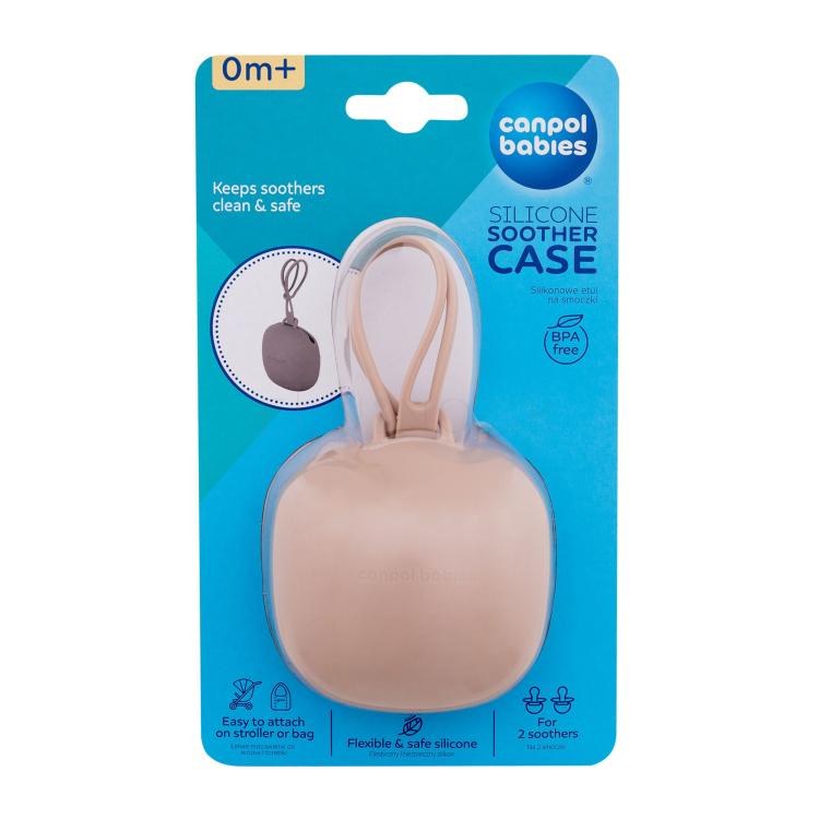 Canpol babies Silicone Soother Case Beige Púzdro na cumlík pre deti 1 ks