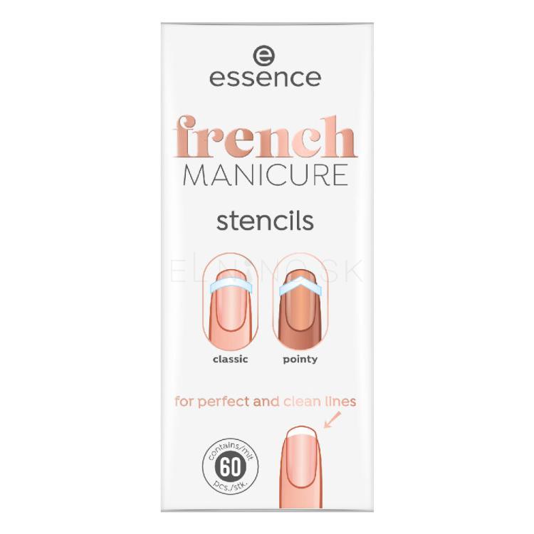 Essence French Manicure Stencils 01 French Tips &amp; Tricks Manikúra pre ženy Set