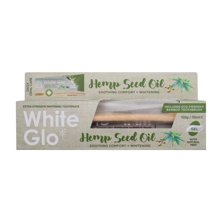 White Glo Hemp Seed Oil Zubná pasta Set