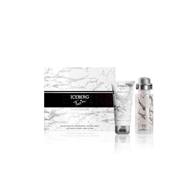 Iceberg Twice Platinum Darčeková kazeta toaletná voda 125 ml + telové mlieko 100 ml