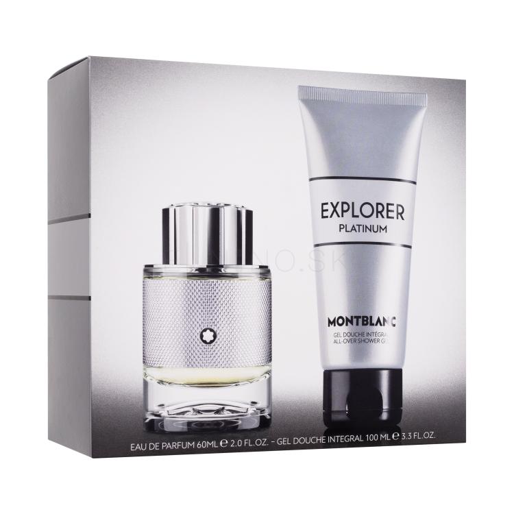 Montblanc Explorer Platinum Darčeková kazeta parfumovaná voda 60 ml + sprchovací gél 100 ml