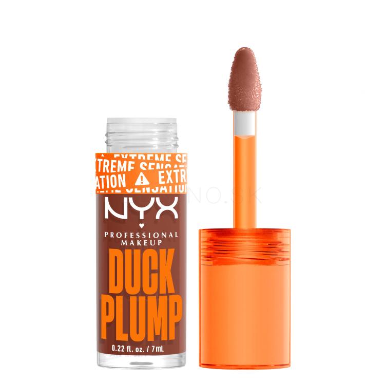 NYX Professional Makeup Duck Plump Lesk na pery pre ženy 6,8 ml Odtieň 07 Mocha Me Crazy