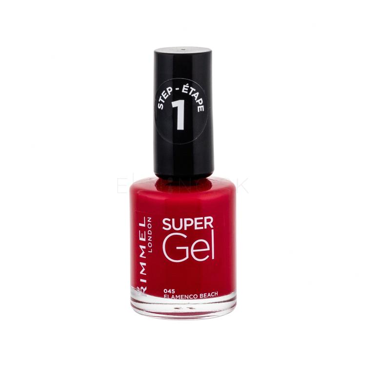 Rimmel London Super Gel STEP1 Lak na nechty pre ženy 12 ml Odtieň 045 Flamenco Beach poškodený flakón