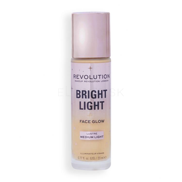 Makeup Revolution London Bright Light Face Glow Make-up pre ženy 23 ml Odtieň Lustre Medium Light