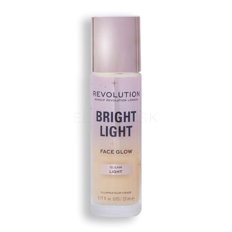 Makeup Revolution London Bright Light Face Glow Make-up pre ženy 23 ml Odtieň Gleam Light