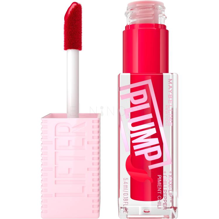 Maybelline Lifter Plump Lesk na pery pre ženy 5,4 ml Odtieň 004 Red Flag