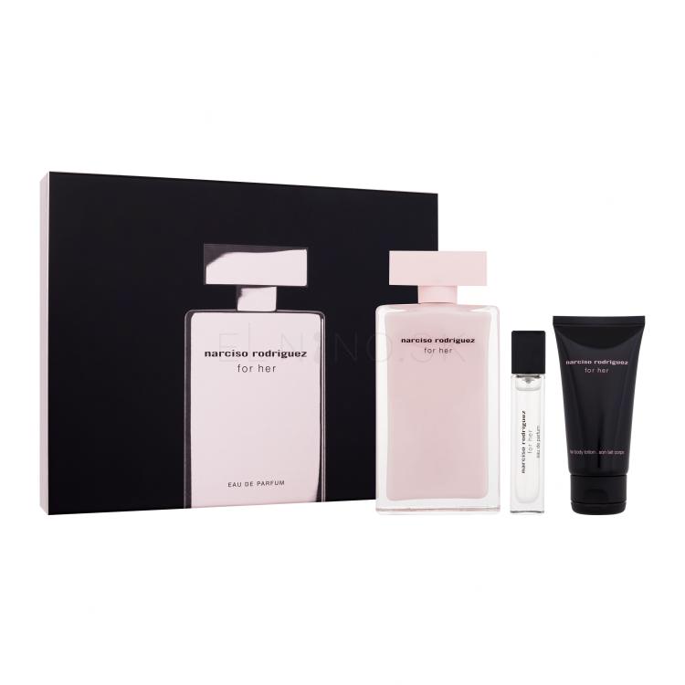 Narciso Rodriguez For Her Darčeková kazeta parfumovaná voda 100 ml + parfumovaná voda 10 ml + telové mlieko 50 ml