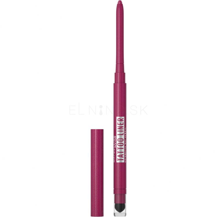 Maybelline Tattoo Liner Automatic Gel Pencil Ceruzka na oči pre ženy 0,73 g Odtieň 050 Burgundy Break