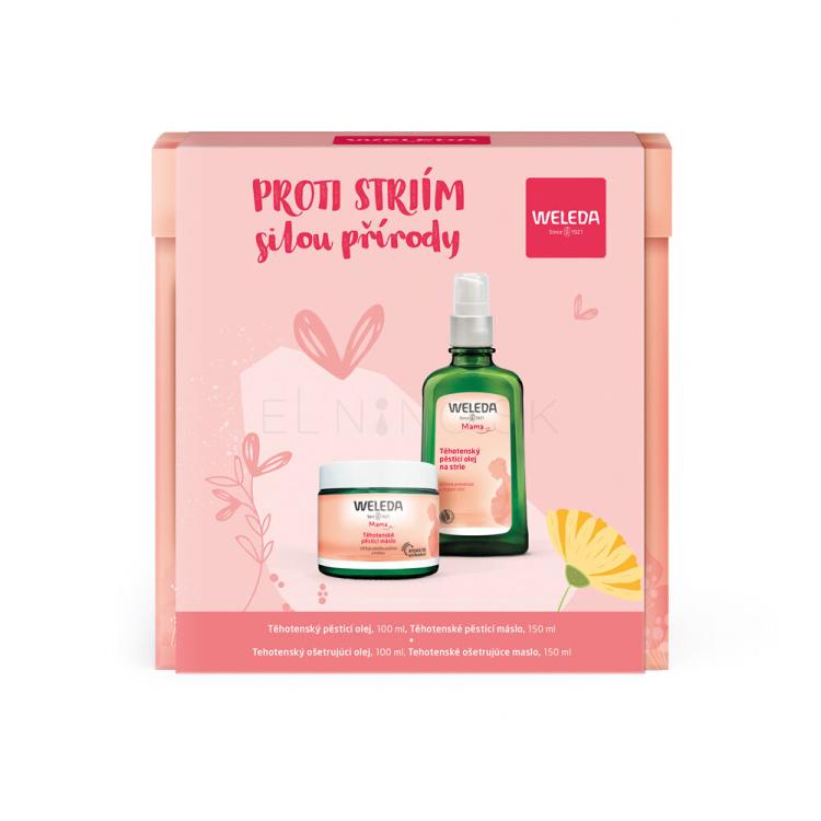 Weleda Mother Stop Stretch Set Darčeková kazeta telový olej proti striám 100 ml + telové maslo proti striám 150 ml