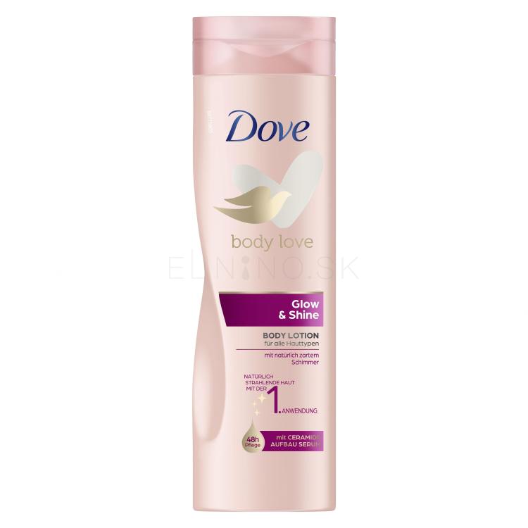 Dove Body Love Glow &amp; Shine Telové mlieko pre ženy 250 ml