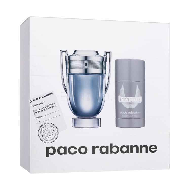 Paco Rabanne Invictus SET1 Darčeková kazeta toaletná voda 100 ml + deostick 75 ml