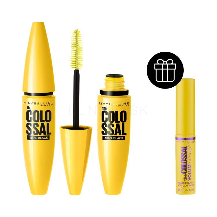 Set Špirála Maybelline The Colossal 100% Black + Špirála Maybelline The Colossal Mascara