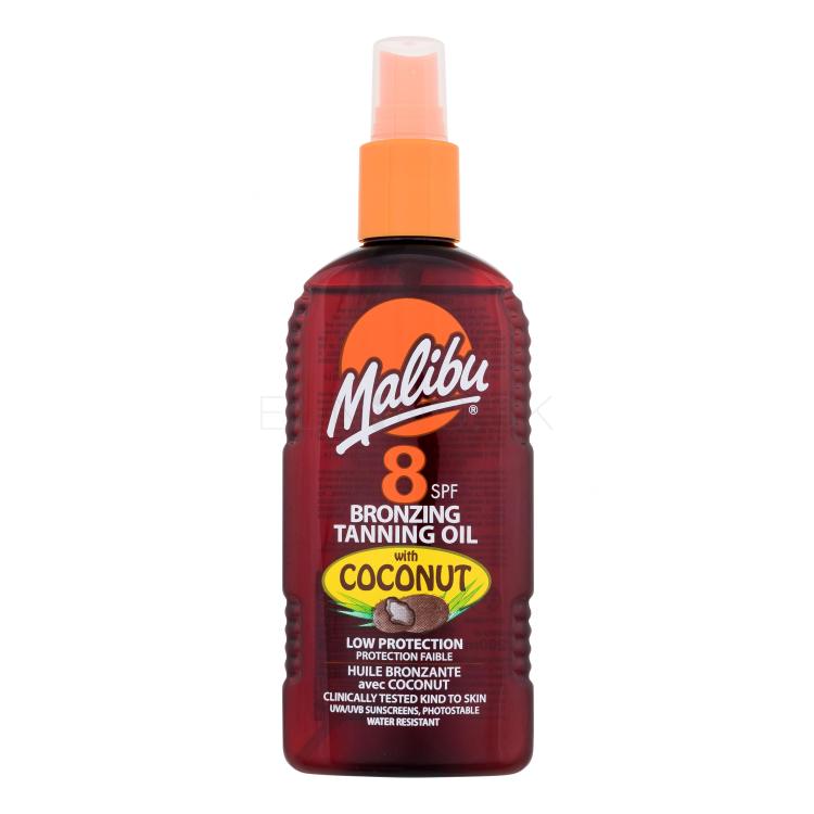 Malibu Bronzing Tanning Oil Coconut SPF8 Opaľovací prípravok na telo pre ženy 200 ml